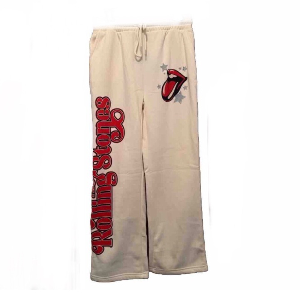 The Rolling Stones Iconic Wide Leg Sweatpants NWT